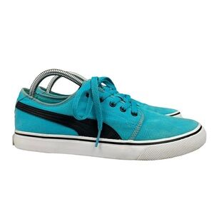 Puma Shoes Men 8 EL Alta Classic Blue Canvas Low Top‎ Fashion Sneakers